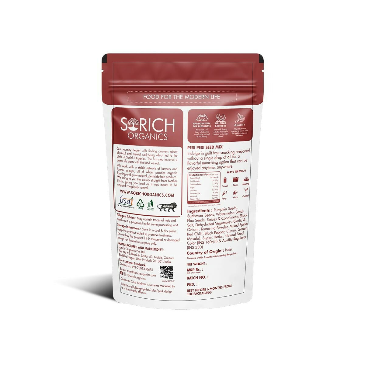 Sorich Organics Peri Peri Seed Mix Sorich