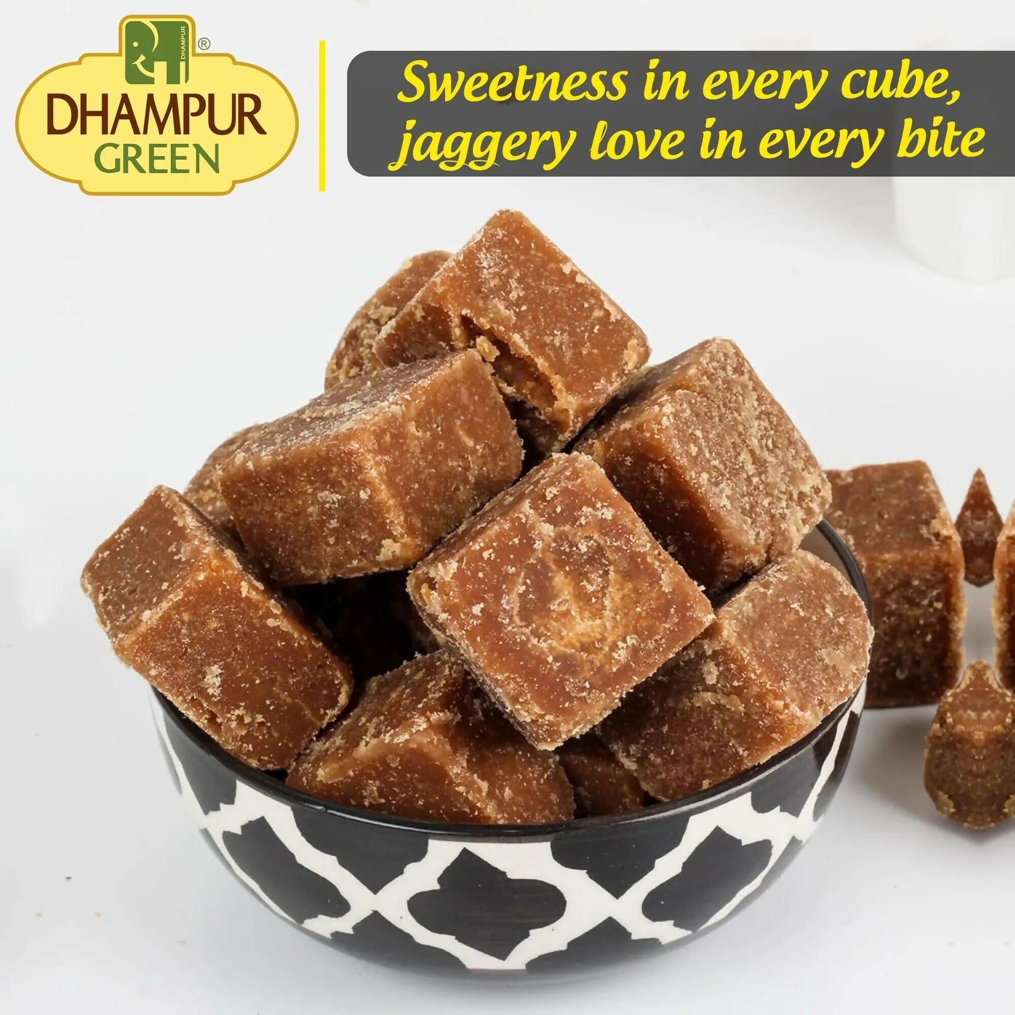 Dhampur Jaggery Cubes (Gur ki Dali) Dhampur Green