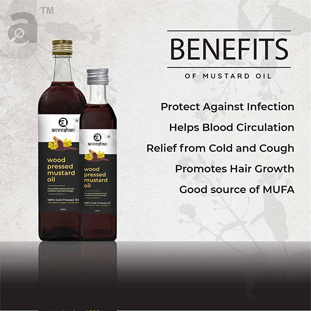 Anveshan Wood Pressed Black Mustard Oil Anveshan