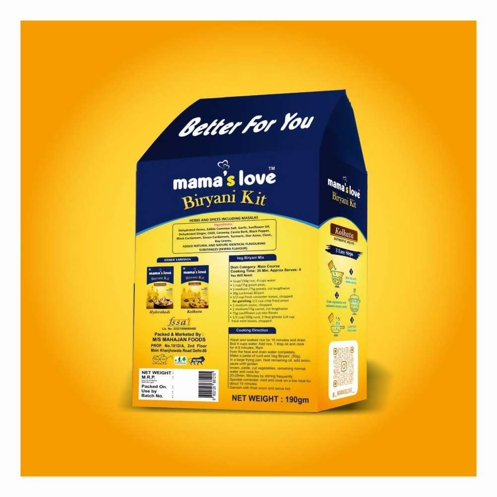 Mama's Love Biryani Kit Kolkata Authentic Recipe Mama's love