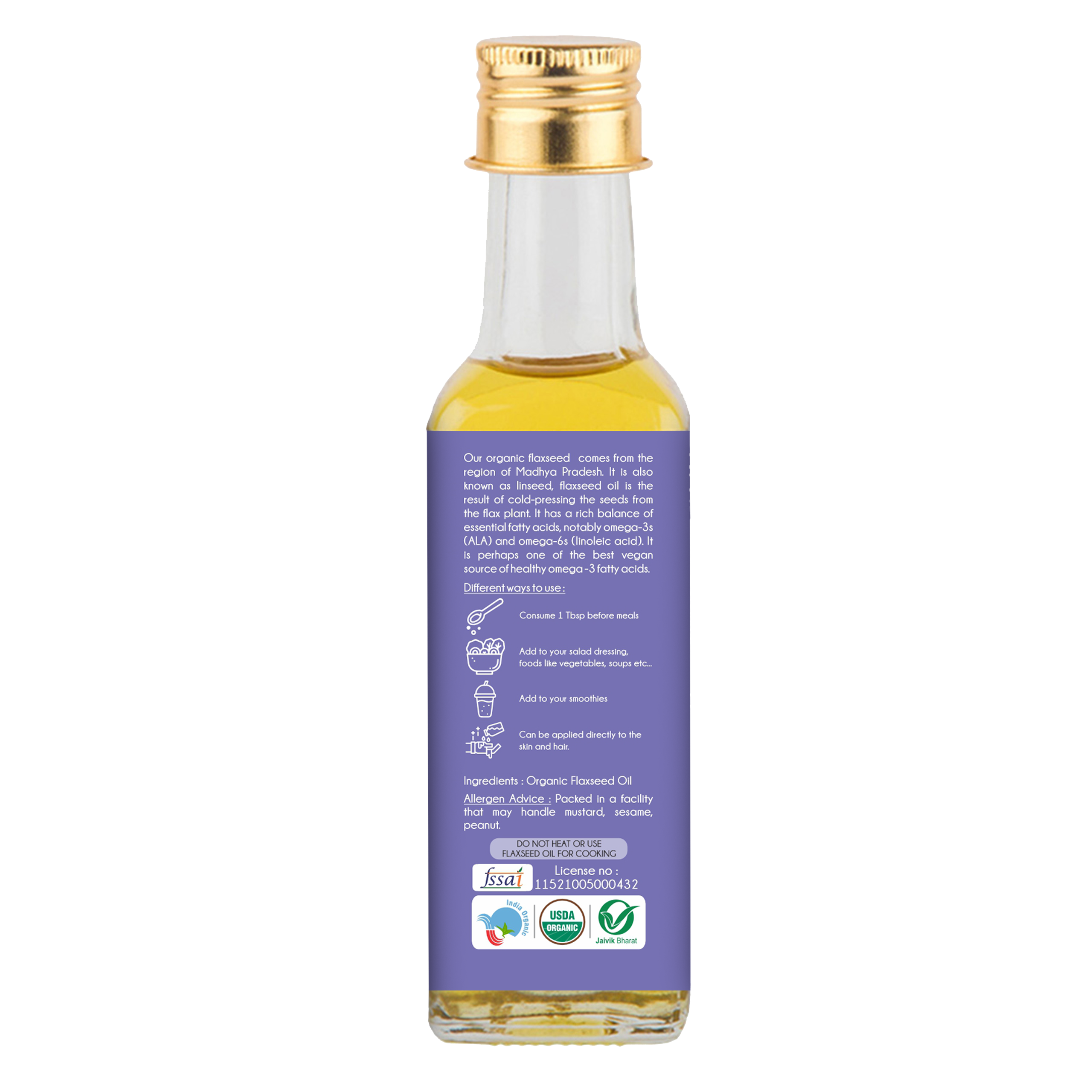 Praakritik Organic Flaxseed Oil Praakritik