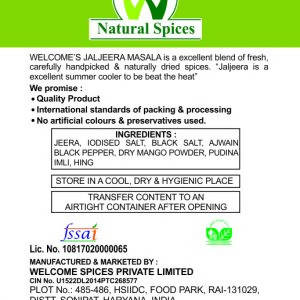Welcome’s Natural Spices Jaljeera Masala Powder Welcome’s Natural Spices