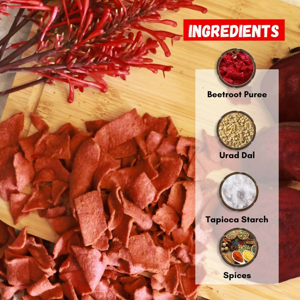 Healthy Master Light & Crispy Beetroot Chips | Crunchy Snack Healthy Master