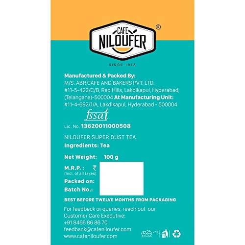 Cafe Niloufer Super Dust Tea Powder Cafe Niloufer