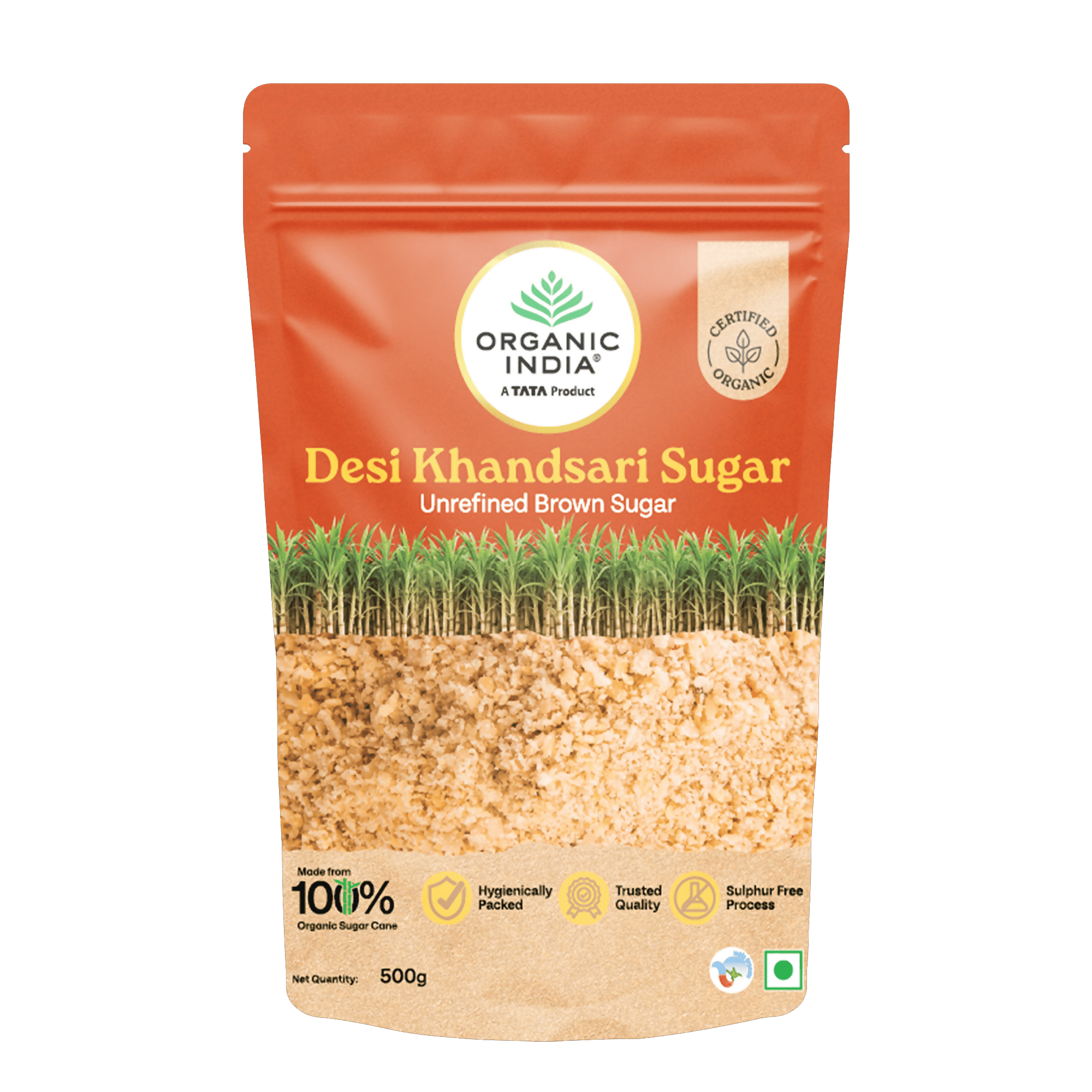 Organic India Desi Khandsari Sugar (Unrefined Brown Sugar) Organic India