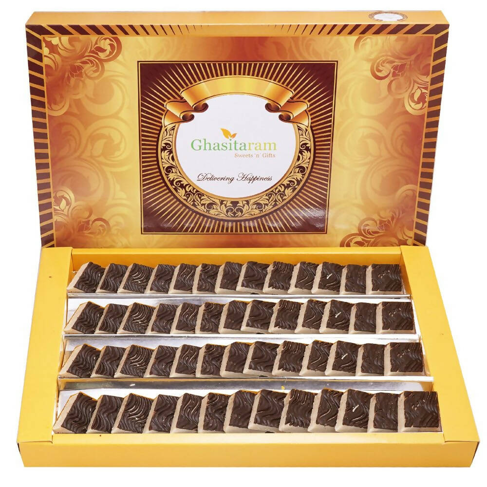 Ghasitaram Chocolate Coated Kaju Katli Sweets - Safuron