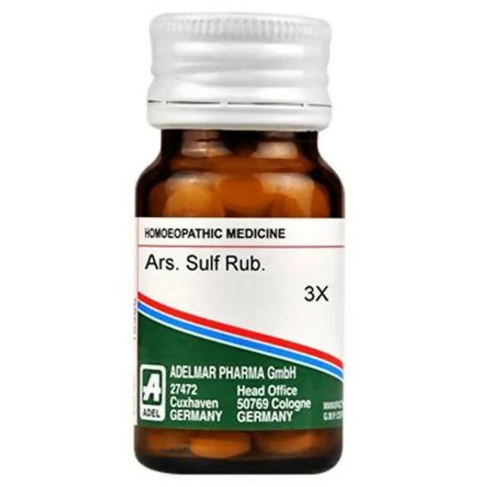 Adel Homeopathy Ars. Sulf Rub. 3X Tablets - Safuron Naturals