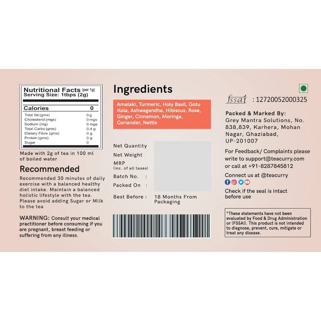 Teacurry Collagen Builder Tea Bags Teacurry