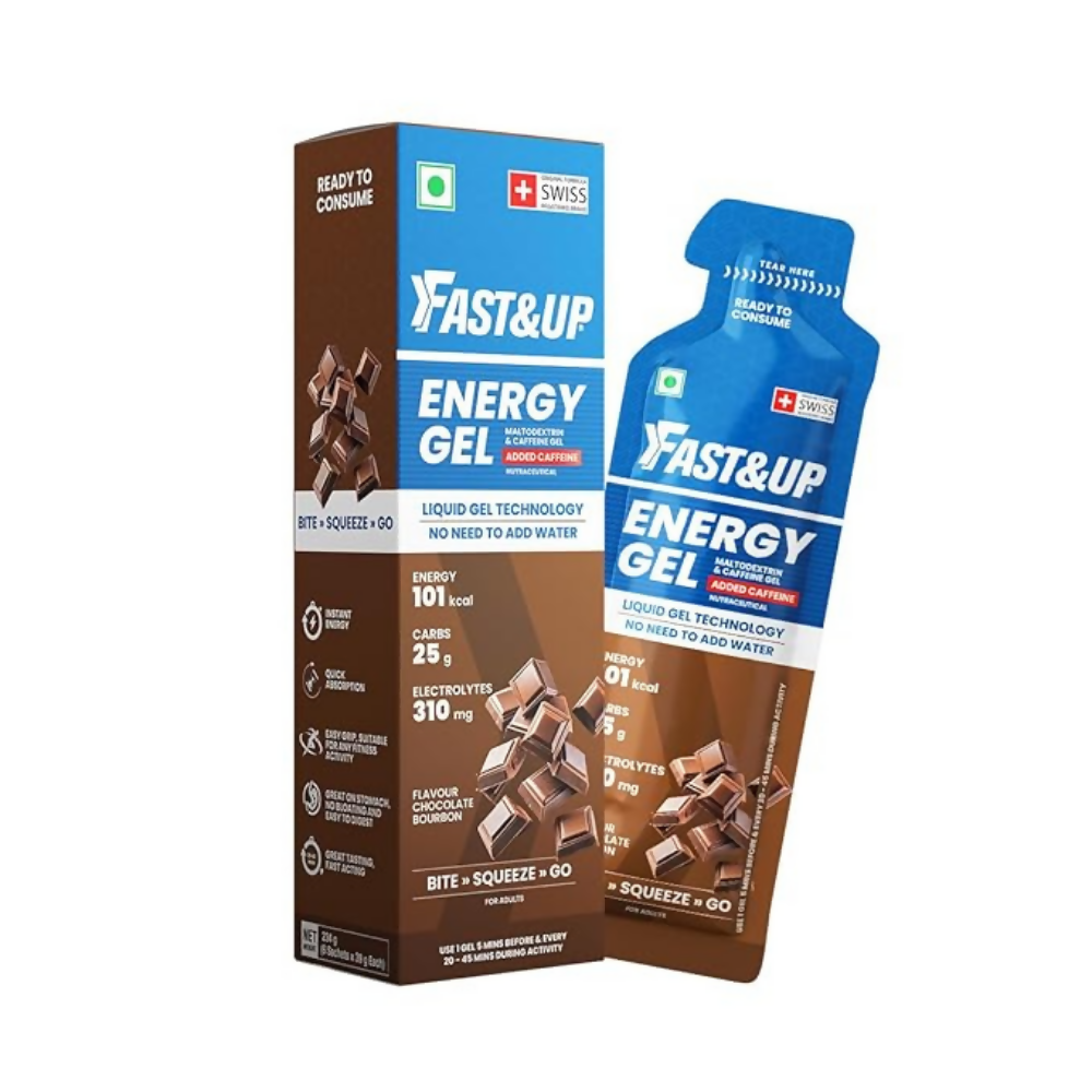 Fast&Up Energy Gel-Chocolate Bourborn Flavour - Safuron