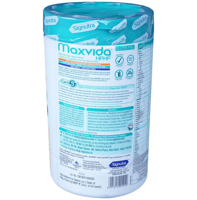 Maxvida HPHF High Protein High Fibre Supplement Powder For Recovery Maxvida