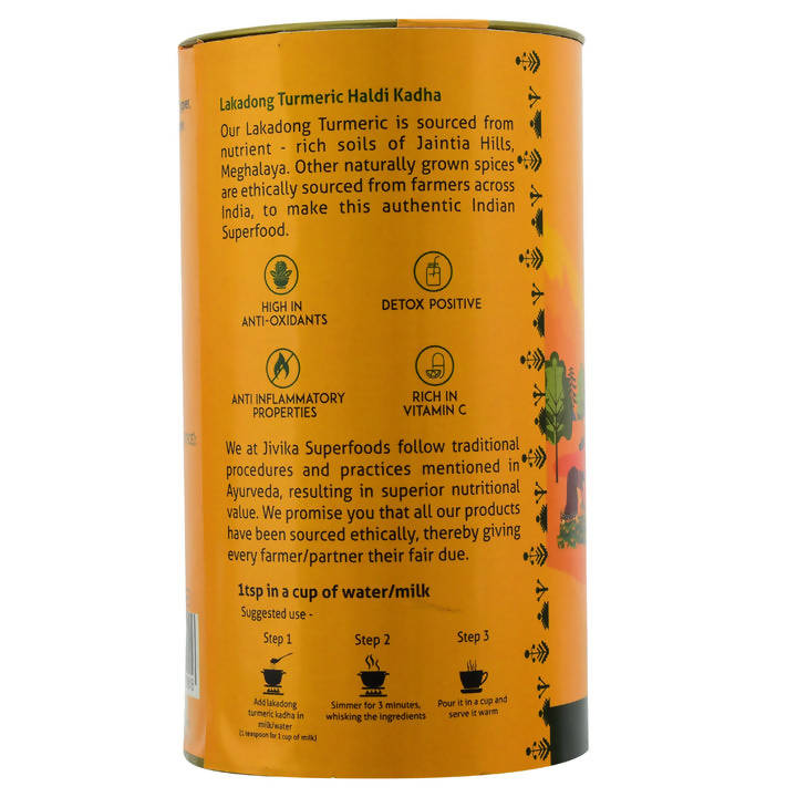 Jivika Naturals Lakadong Turmeric Haldi Kadha Latte Spice Mix Jivika Naturals