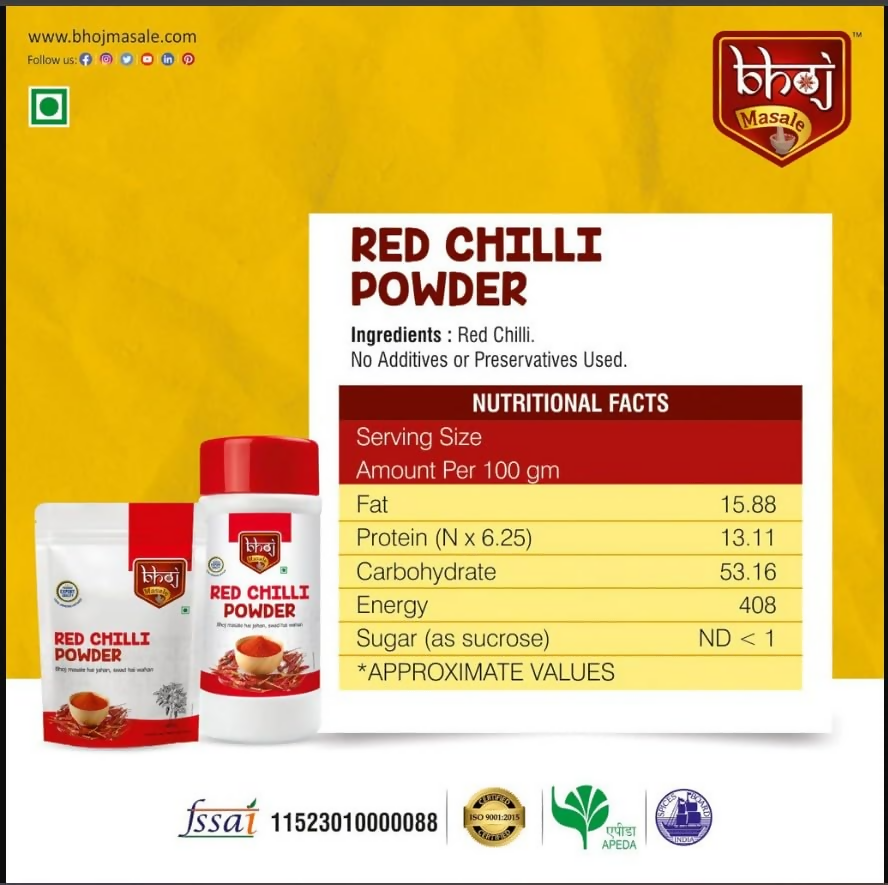 Bhoj Masale Lal Mirch Powder Bhoj Masale