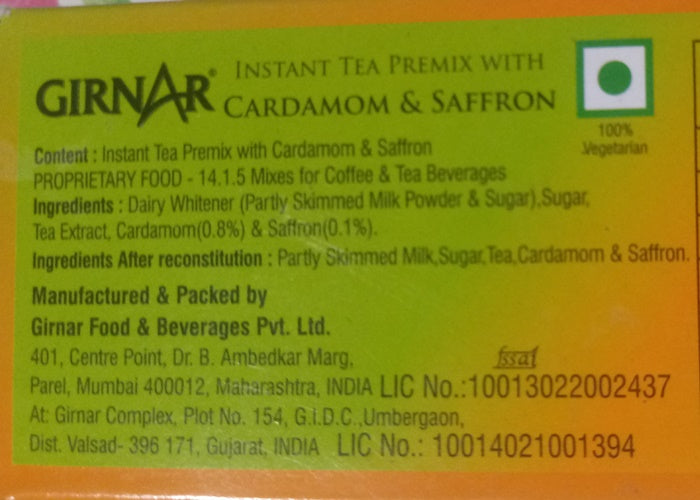 Girnar Cardamom - Saffron Chai Girnar