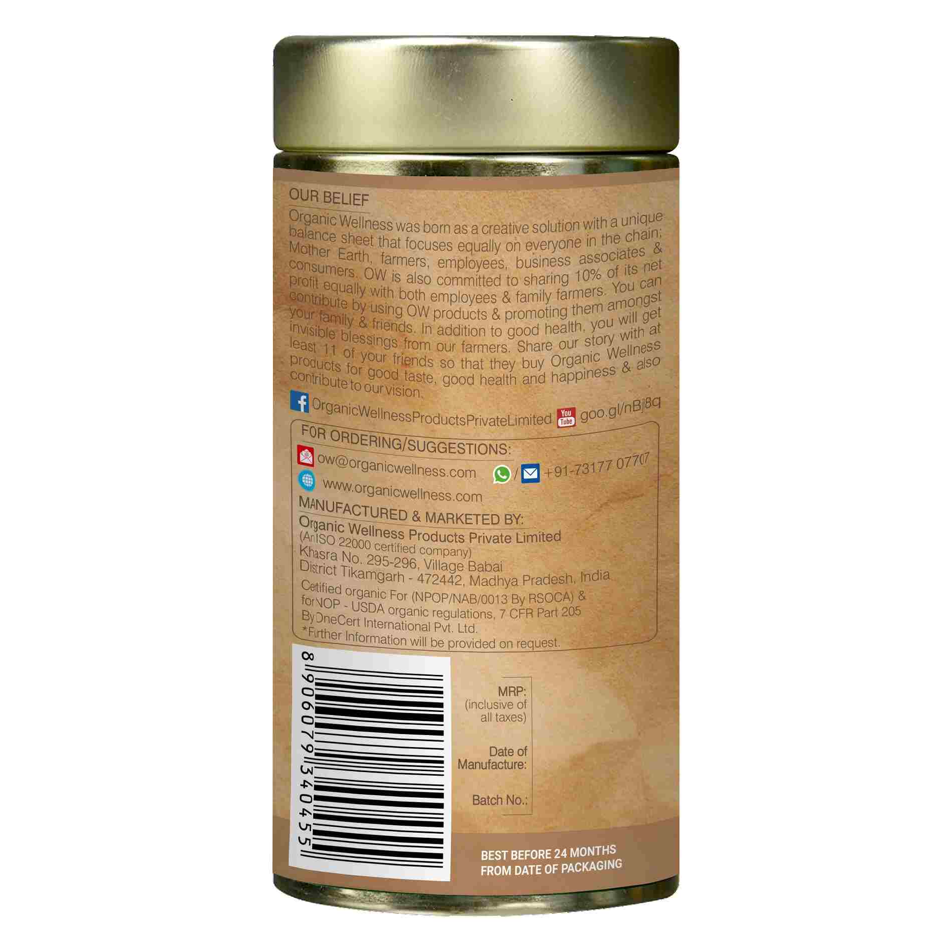 Organic Wellness Tulsi Green Tea Classic Tin Organic Wellness