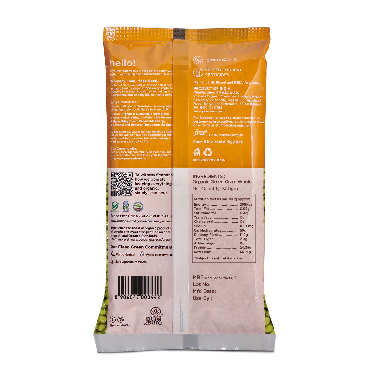 Pure & Sure Organic Green Gram Whole Pure & Sure