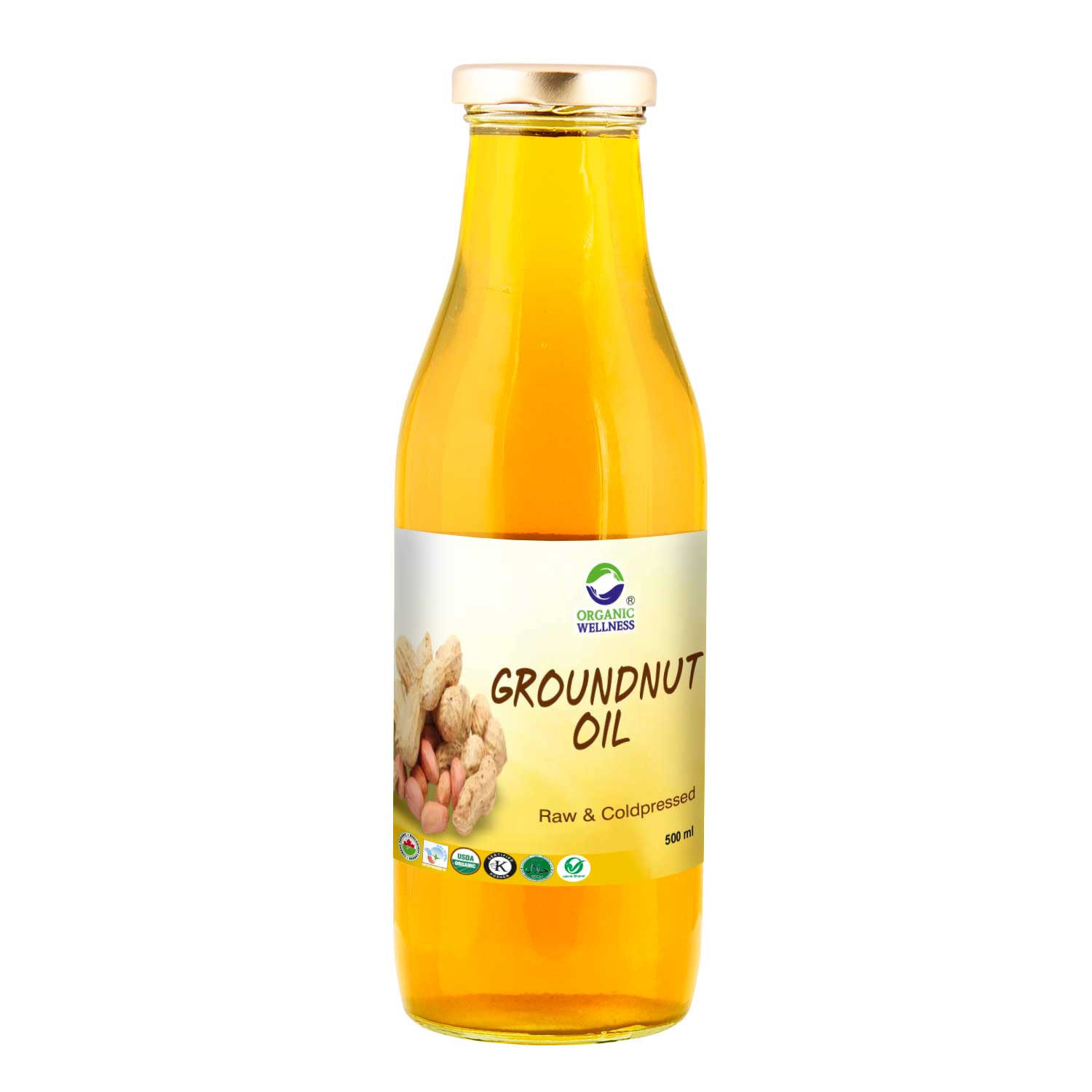 Organic Wellness Ow'meal Groundnut Oil Raw & Cold Pressed Organic Wellness