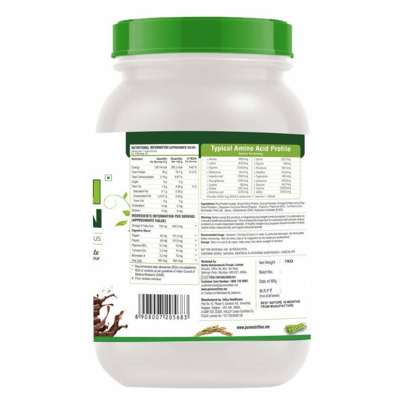 Pure Nutrition Pure Vegan Protein Powder Pure Nutrition