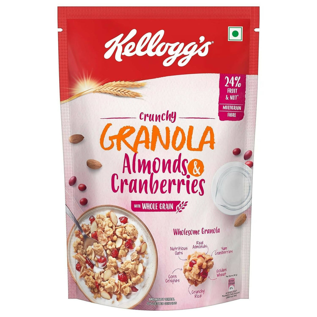 Kellogg's Crunchy Granola Almonds & Cranberries Kellogg's