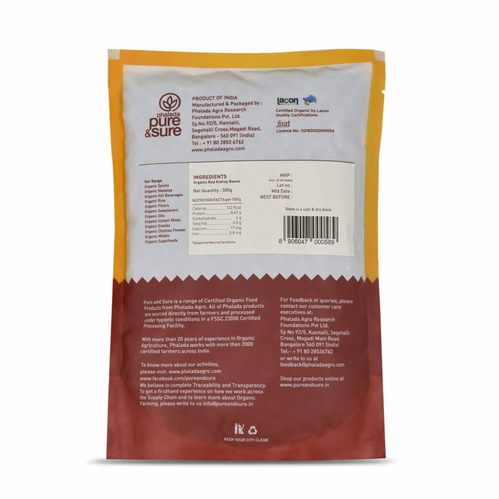 Pure & Sure Rajma / Kidney Beans Traditional Organic Pulses Pure & Sure