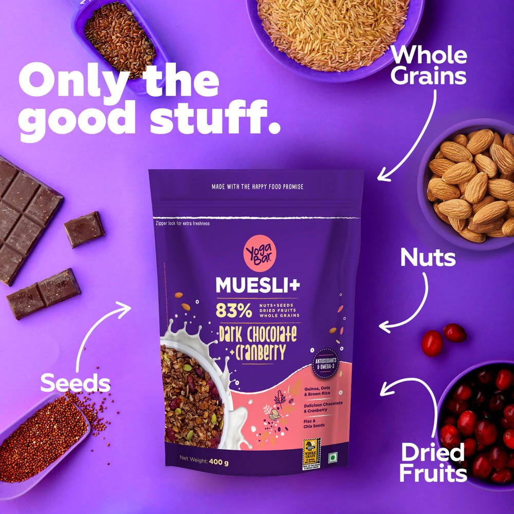 Yoga Bar Dark Chocolate + Cranberries Muesli Yoga Bar
