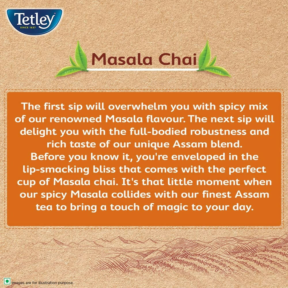 Tetley Masala Chai With Natural Flavour Black Tea Bags Tetley