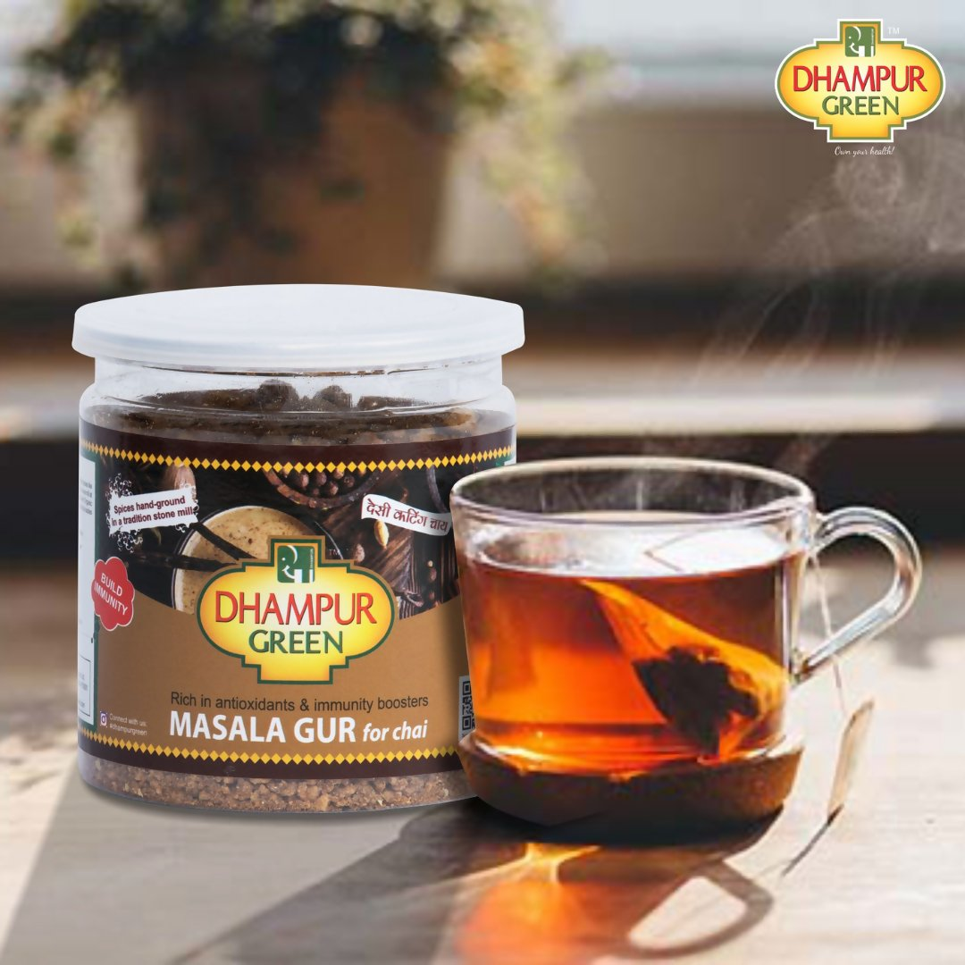 Dhampur Green Masala Gur for Milk & Tea Dhampur Green