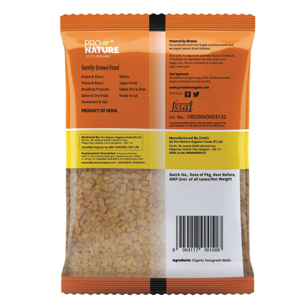 Pro Nature Organic Fenugreek (Methi) Pro Nature
