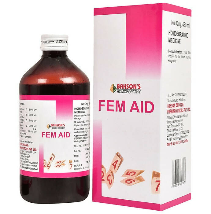 Bakson's Homeopathy Fem Aid Syrup - Safuron Naturals