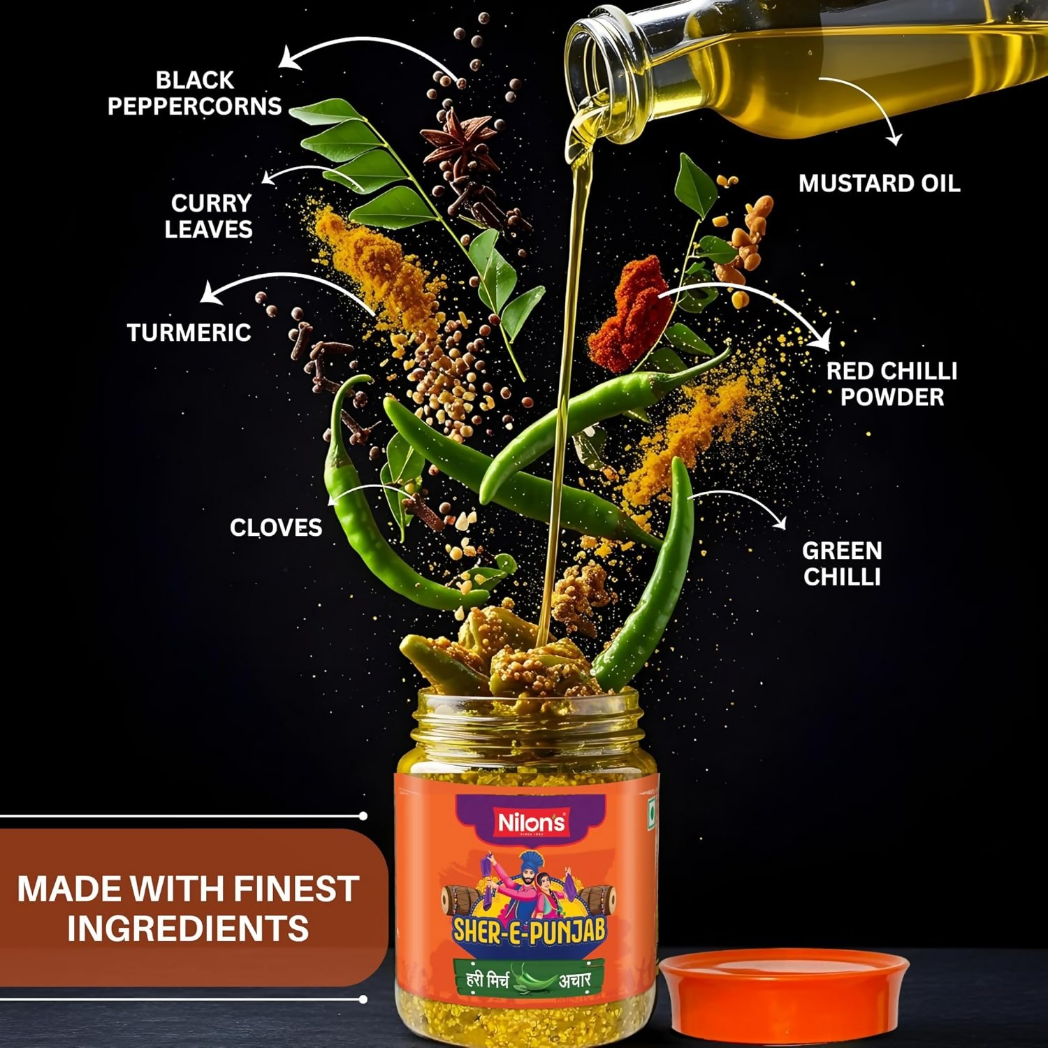 Nilon's SherEPunjab Green Chilli Pickle Nilon's