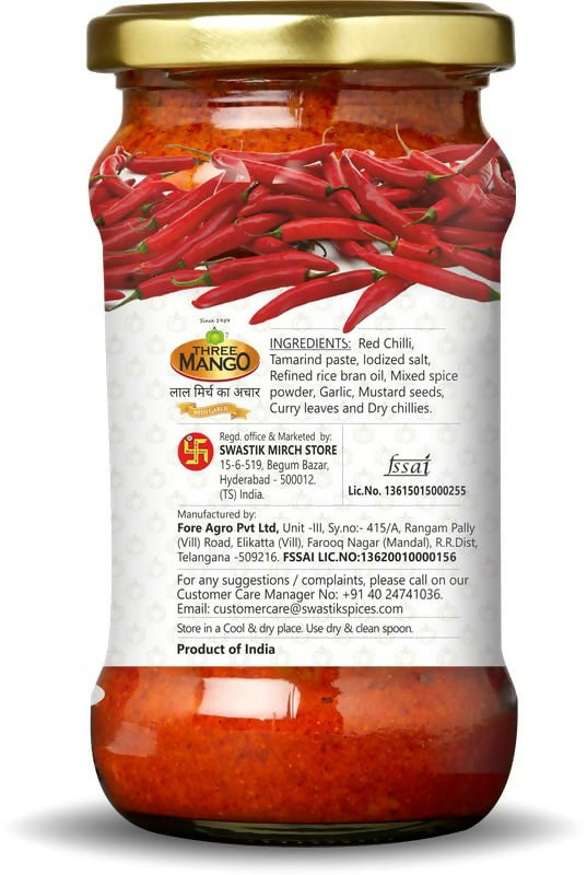 Three Mango Red Chilly Pickle Three Mango
