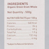 Pure & Sure Green Gram Whole Traditional Organic Pulses Pure & Sure