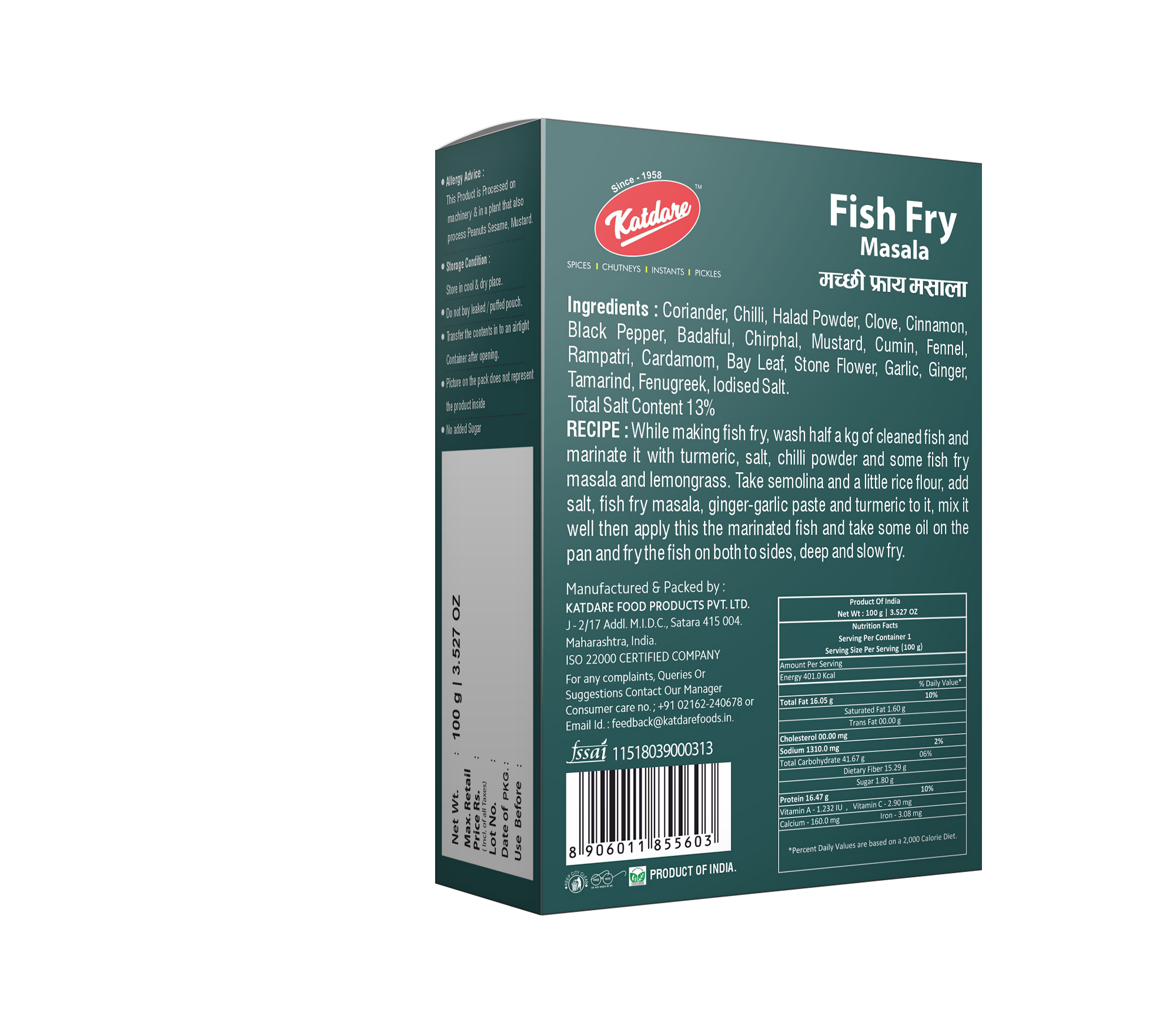 Katdare Foods Fish Fry Masala Katdare Foods