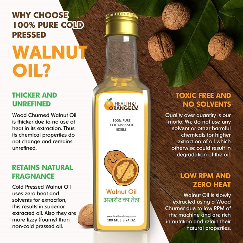 H&O 100% Pure Cold Pressed Edible Walnut Oil H&O