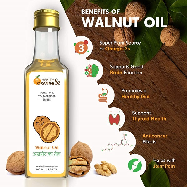 H&O 100% Pure Cold Pressed Edible Walnut Oil H&O