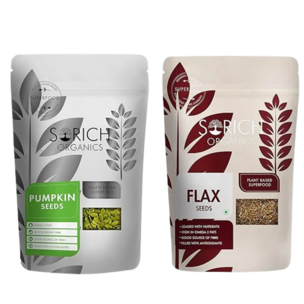 Sorich Organics Raw Flax Seeds + Pumpkin Seeds - Safuron