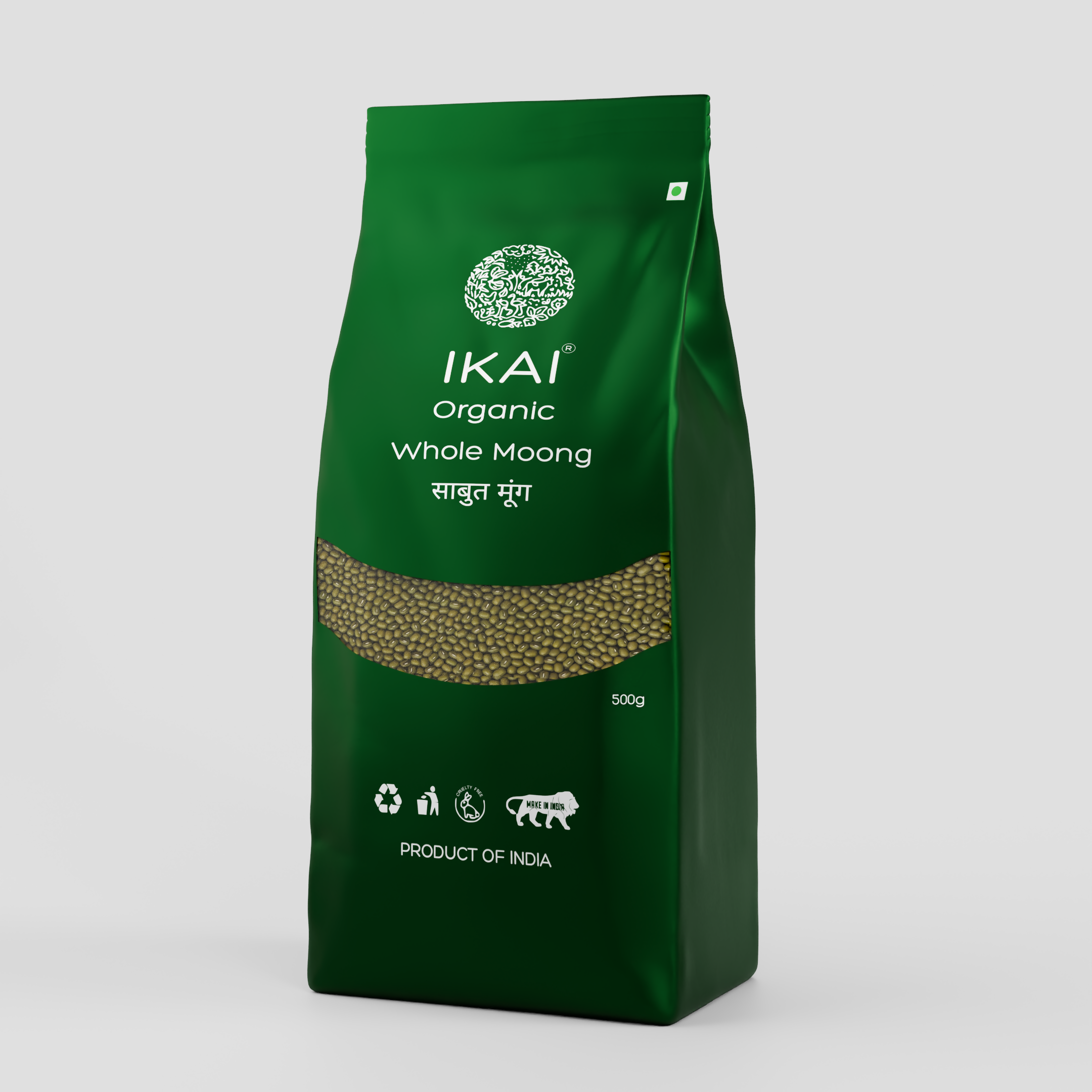 IKAI Organic Whole Moong (Green Gram) IKAI
