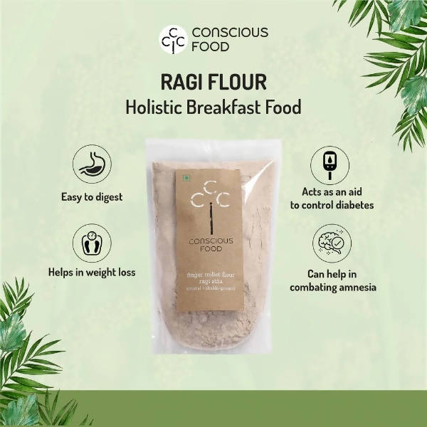 Conscious Food Finger Millet Flour (Ragi Atta) Conscious Food