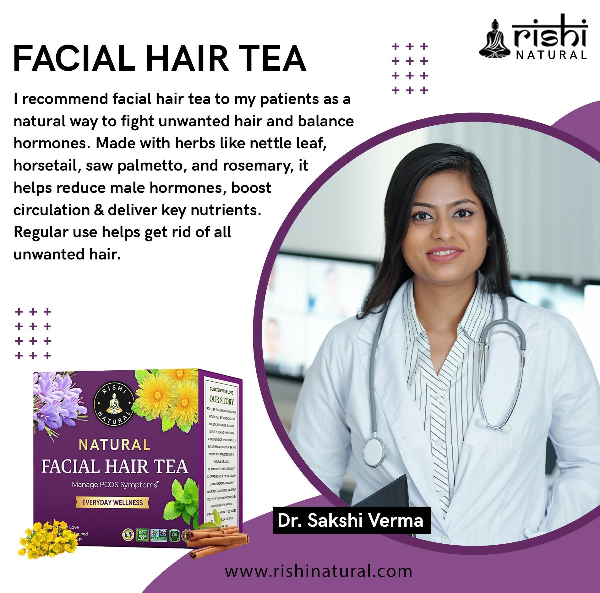 Rishi Natural Facial Hair Removal Tea Rishi Natural