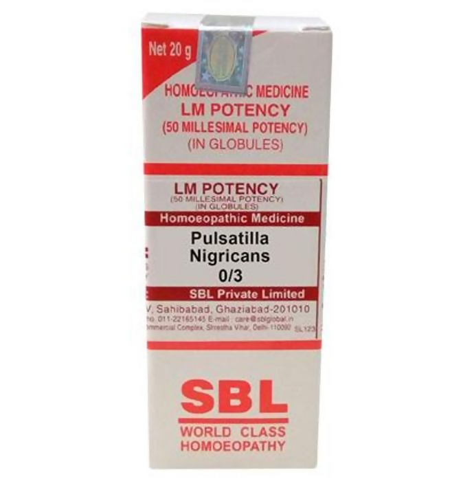 SBL Homeopathy Pulsatilla Nigricans LM Potency - Safuron