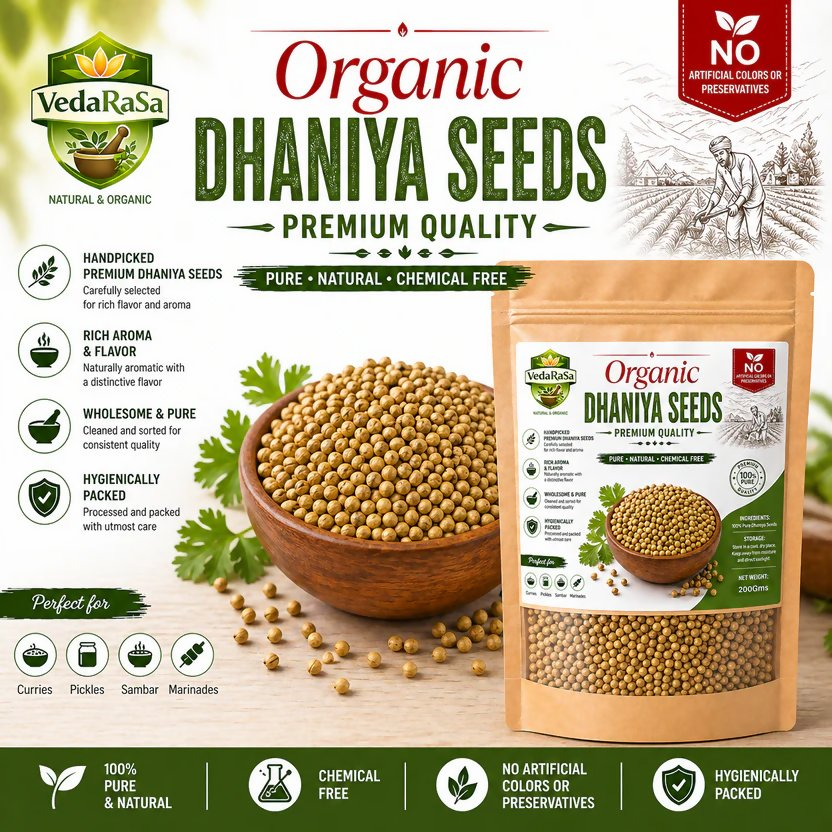 VedaRasa Organic Dhaniya Seeds VedaRasa