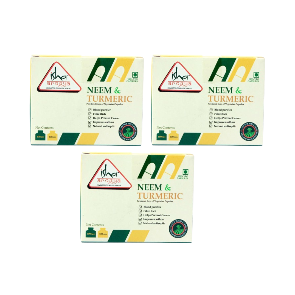 Isha Life Neem and Turmeric Capsules - Safuron Naturals