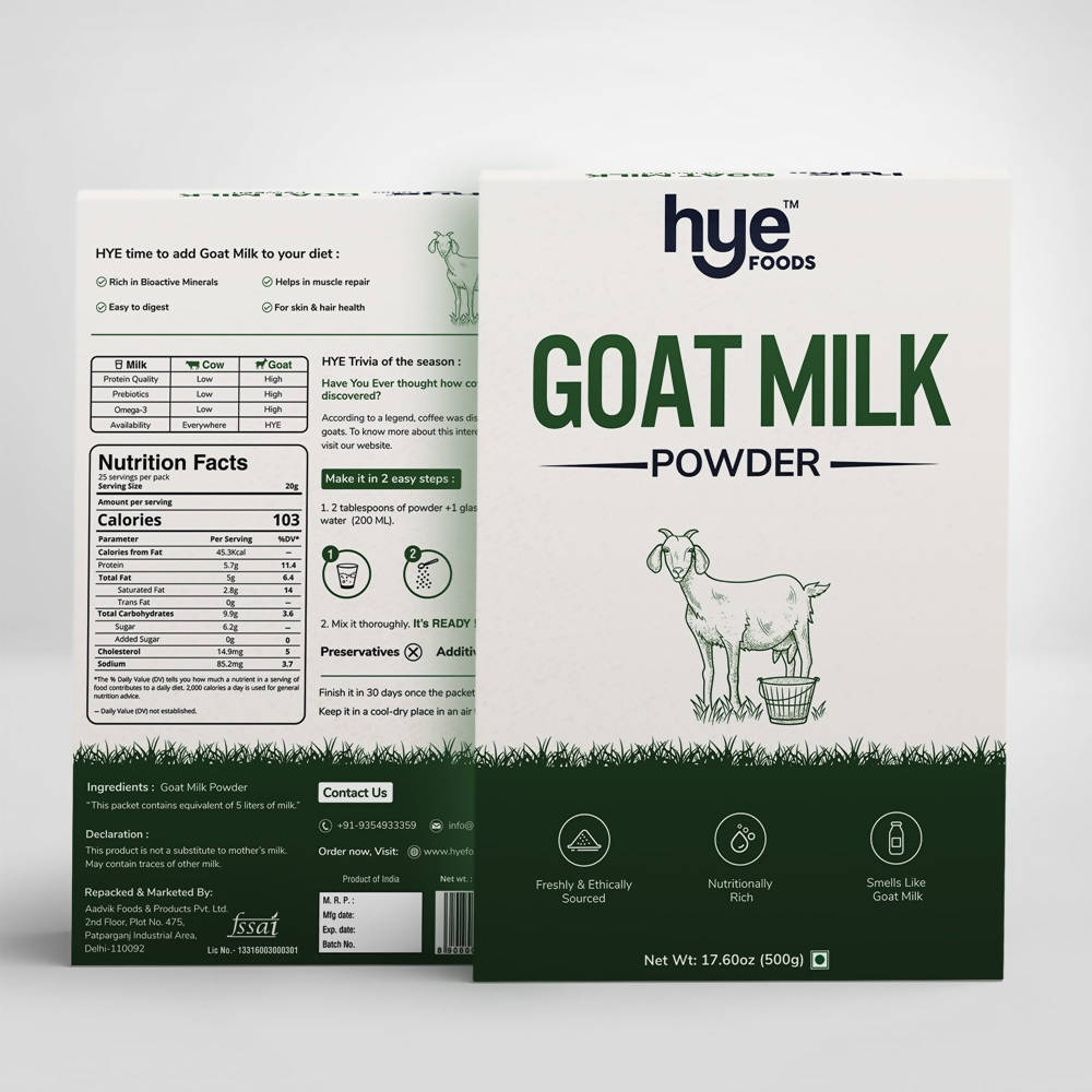 Aadvik Hye Foods Goat Milk Powder - Safuron