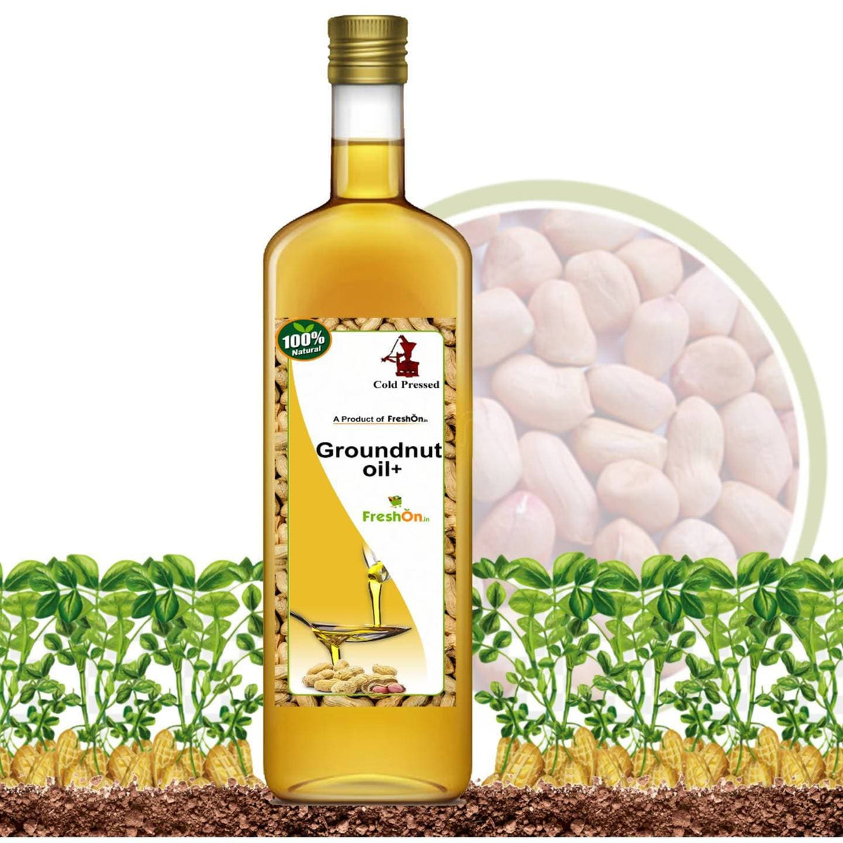 FreshOn Groundnut Oil + Cold Pressed Freshon