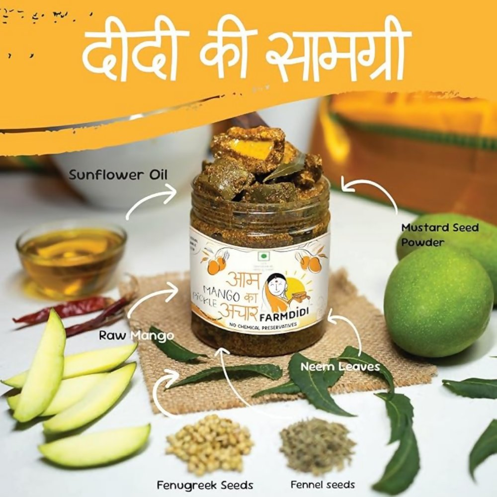 FarmDidi Mango Pickle - Tangy & Salty FarmDidi