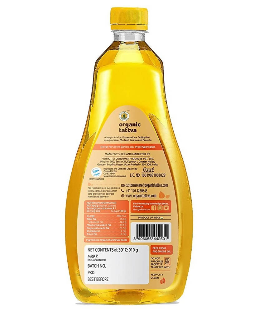 Organic Tattva Sunflower Oil Organic Tattva