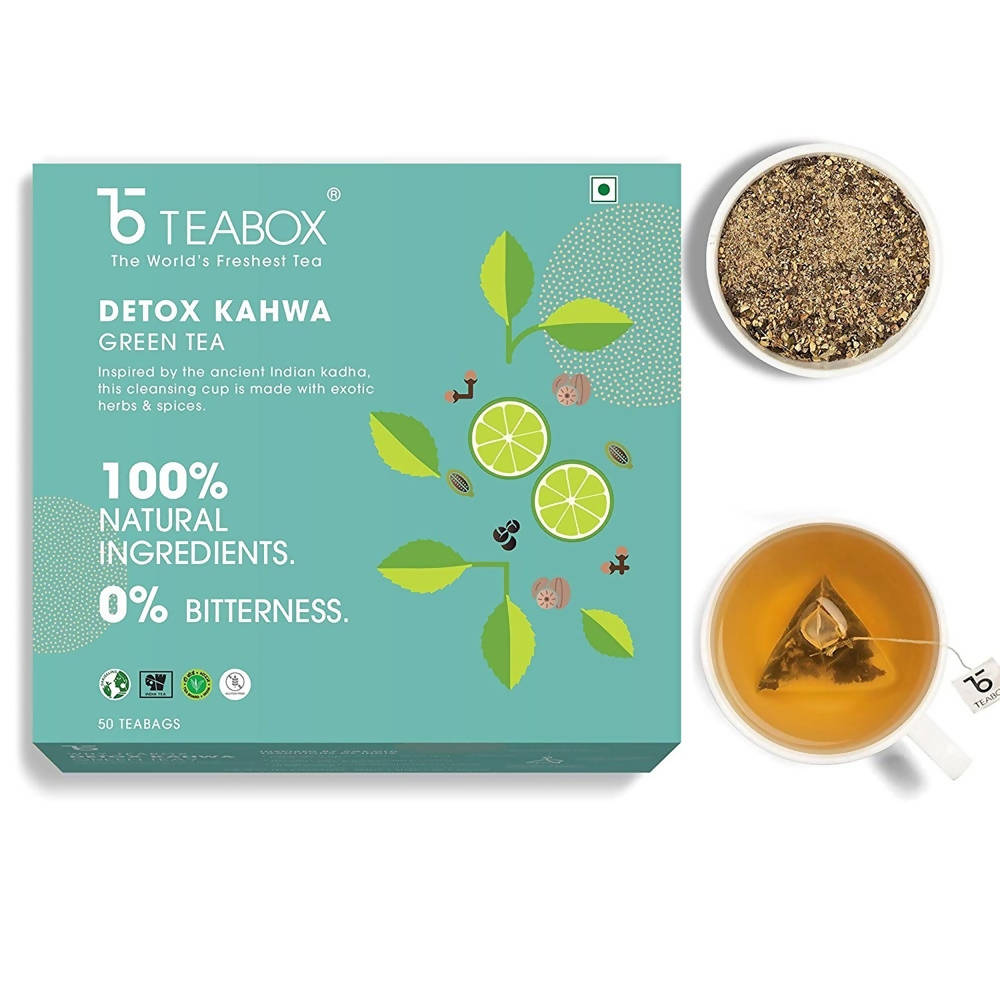 Teabox Detox Kahwa Green Tea Bags Teabox
