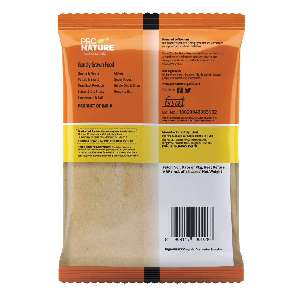 Pro Nature Organic Coriander Powder Pro Nature