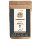 Satvi Wellness Ashwagandha Ginger Herbal Infusion Mix In Indvidual Packets | Herbal Tea Sachet - Dista