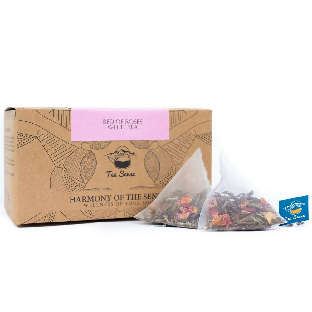 Tea Sense Bed Of Roses White Tea Bags Box Tea Sense