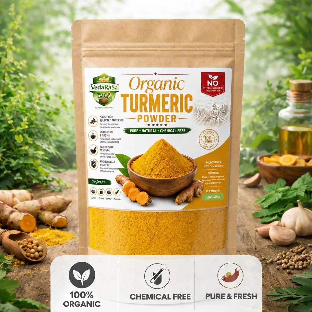 VedaRasa Organic Turmeric Powder Premium Quality VedaRasa